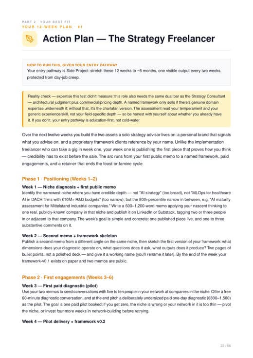 12-Week Action Plan page